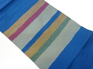 横段・丸に花唐草・子持ち菱模様織出し名古屋帯